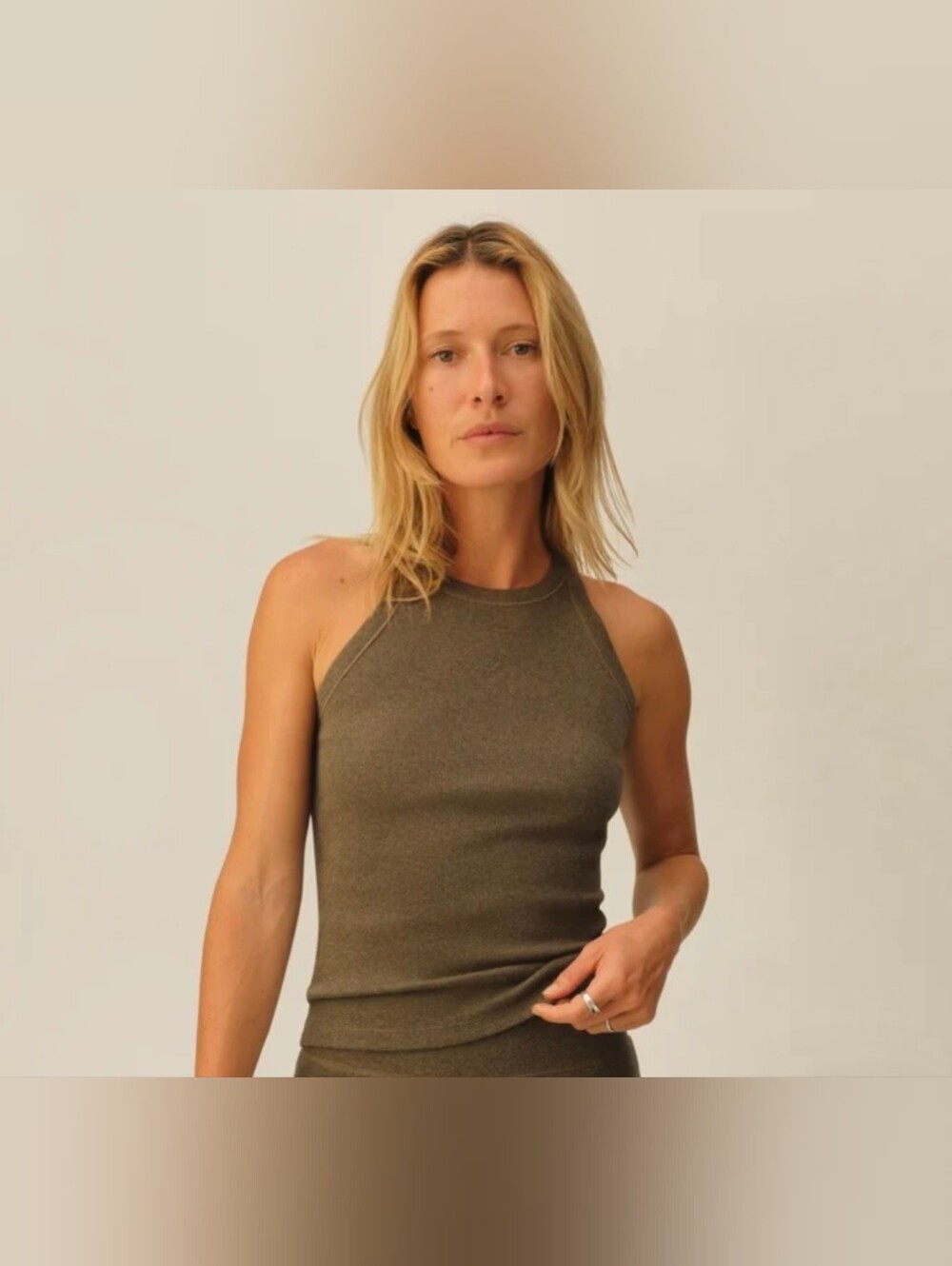 BUCK MASON SURPLUS RIB TANK SZ-S, Heather Laurel